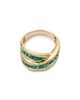 Bloomingdale's Fine Collection Bloomingdale's Fine Collection Emerald & Diamond Crossover Ring in 14K Yellow Gold - 3