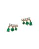 Bloomingdale's Fine Collection Bloomingdale's Fine Collection Emerald & Diamond Mixed Cut Drop Earrings in 14K Yellow Gold - 1
