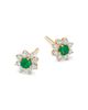 Bloomingdale's Fine Collection Bloomingdale's Fine Collection Gemstone & Diamond Classic Flower Cluster Stud Earrings in 14K Gold - 3