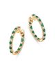 Bloomingdale's Fine Collection Bloomingdale's Fine Collection Gemstone & Diamond Inside-Out Hoop Earrings in 14K Gold - 1