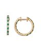 Bloomingdale's Fine Collection Bloomingdale's Fine Collection Gemstone & Diamond Inside-Out Hoop Earrings in 14K Gold - 3