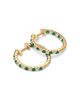Bloomingdale's Fine Collection Bloomingdale's Fine Collection Gemstone & Diamond Inside-Out Hoop Earrings in 14K Gold - 4