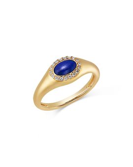 Bloomingdale's Fine Collection Bloomingdale's Fine Collection Gemstone & Diamond Pinky Ring in 14K Yellow Gold
