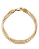 Bloomingdale's Fine Collection Bloomingdale's Fine Collection Herringbone Link Three Strand Bracelet in 14K Yellow Gold - 1