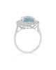 Bloomingdale's Fine Collection Bloomingdale's Fine Collection Limited Edition Aquamarine & Diamond Halo Ring in 14K White Gold - 3