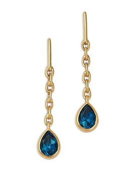 Bloomingdale's Fine Collection Bloomingdale's Fine Collection London Blue Topaz Drop Earrings in 14K Yellow Gold
