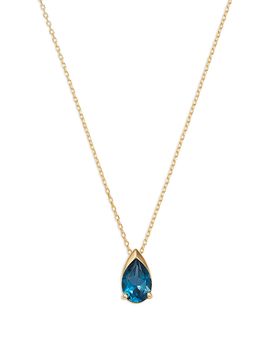 Bloomingdale's Fine Collection Bloomingdale's Fine Collection London Blue Topaz Pendant Necklace in 14K Yellow Gold, 18
