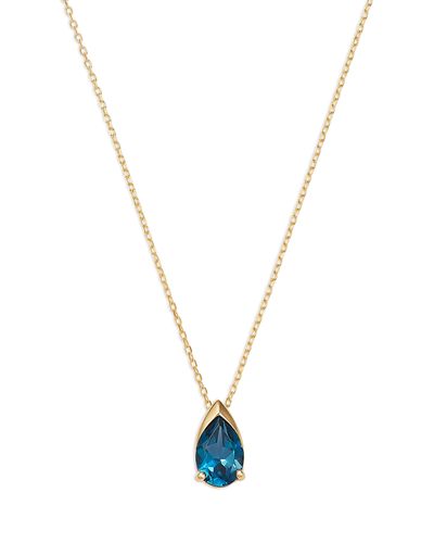 Bloomingdale's Fine Collection Bloomingdale's Fine Collection London Blue Topaz Pendant Necklace in 14K Yellow Gold, 18