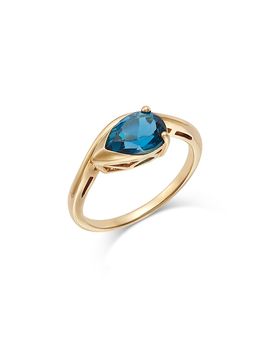 Bloomingdale's Fine Collection Bloomingdale's Fine Collection London Blue Topaz Ring in 14K Yellow Gold