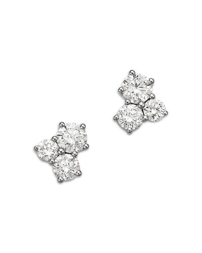 Bloomingdale's Fine Collection Bloomingdale's Fine Collection Luxe Collection Certified Lab Grown Diamond 3 Stone Cluster Stud Earrings in 14K Gold, 1.0 tcw