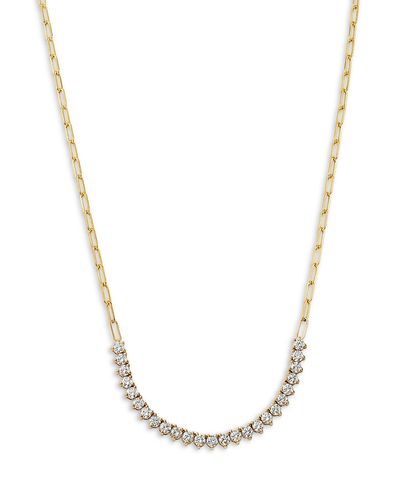 Bloomingdale's Fine Collection Bloomingdale's Fine Collection Luxe Collection Certified Lab Grown Diamond Bar Paperclip Necklace in 14K Yellow Gold, 3.0 tcw