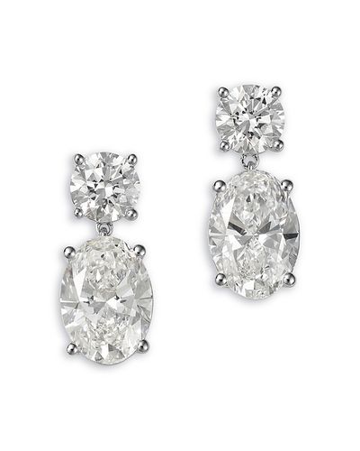 Bloomingdale's Fine Collection Bloomingdale's Fine Collection Luxe Collection Certified Lab Grown Diamond Classic Drop Earrings in 14K White Gold, 8.0 tcw