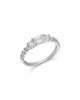 Bloomingdale's Fine Collection Bloomingdale's Fine Collection Luxe Collection Certified Lab Grown Diamond Emerald & Round Cut Band in 18K White Gold, 1.0 tcw - 1