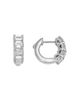 Bloomingdale's Fine Collection Bloomingdale's Fine Collection Luxe Collection Certified Lab Grown Diamond Emerald Cut Huggie Hoop Earrings in 14K White Gold, 3.1 tcw - 3