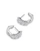 Bloomingdale's Fine Collection Bloomingdale's Fine Collection Luxe Collection Certified Lab Grown Diamond Emerald Cut Huggie Hoop Earrings in 14K White Gold, 3.1 tcw - 4