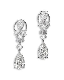 Bloomingdale's Fine Collection Bloomingdale's Fine Collection Luxe Collection Certified Lab Grown Diamond Fancy Cut Drop Earrings in 14K White Gold, 8.0 tcw