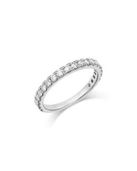 Bloomingdale's Fine Collection Bloomingdale's Fine Collection Luxe Collection Certified Lab Grown Diamond Half Pave Band in 18K Gold, 0.63 tcw