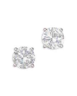 Bloomingdale's Fine Collection Bloomingdale's Fine Collection Luxe Collection Certified Lab Grown Diamond Hidden Halo Stud Earrings in Platinum, 5.0 tcw