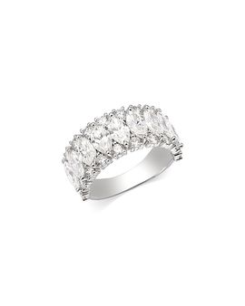 Bloomingdale's Fine Collection Bloomingdale's Fine Collection Luxe Collection Certified Lab Grown Diamond Marquise & Round Cut Ring in 14K White Gold, 4.0 tcw