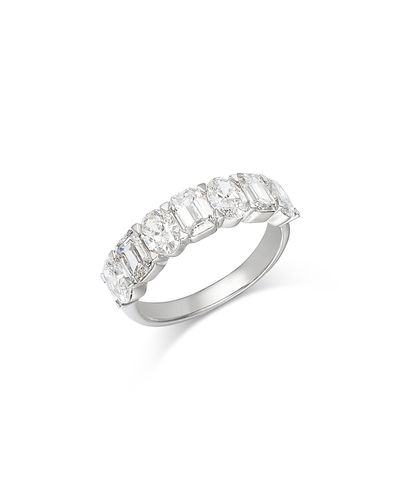 Bloomingdale's Fine Collection Bloomingdale's Fine Collection Luxe Collection Certified Lab Grown Diamond Mixed Cut Band in 14K White Gold, 3.0 tcw