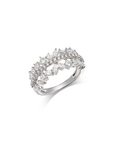 Bloomingdale's Fine Collection Bloomingdale's Fine Collection Luxe Collection Certified Lab Grown Diamond Mixed Cut Band Ring in 14K White Gold, 1.3 tcw