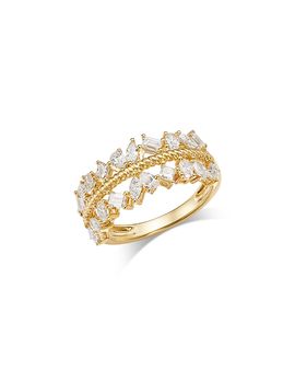 Bloomingdale's Fine Collection Bloomingdale's Fine Collection Luxe Collection Certified Lab Grown Diamond Mixed Cut Band Ring in 14K Yellow Gold, 1.2 tcw