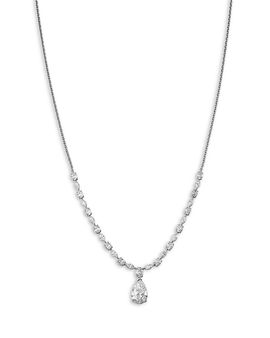 Bloomingdale's Fine Collection Bloomingdale's Fine Collection Luxe Collection Certified Lab Grown Diamond Mixed Cut Drop Necklace in 14K White Gold, 4.0 tcw