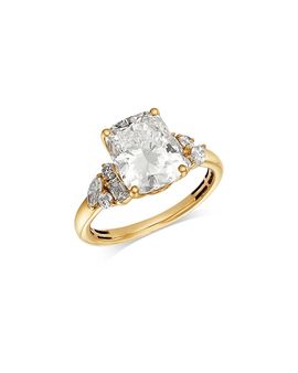 Bloomingdale's Fine Collection Bloomingdale's Fine Collection Luxe Collection Certified Lab Grown Diamond Mixed Cut Engagement Ring in 18K White Gold, 5.5 tcw