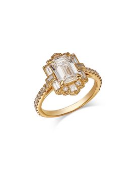 Bloomingdale's Fine Collection Bloomingdale's Fine Collection Luxe Collection Certified Lab Grown Diamond Mixed Cut Engagement Ring in 18K Yellow Gold, 2.65 tcw
