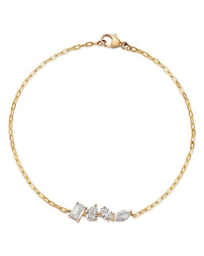Bloomingdale's Fine Collection Bloomingdale's Fine Collection Luxe Collection Certified Lab Grown Diamond Mixed Cut Paperclip Chain Bracelet in 14K Yellow Gold, 1.0 tcw