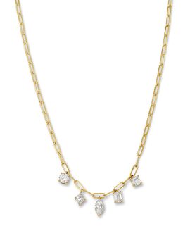 Bloomingdale's Fine Collection Bloomingdale's Fine Collection Luxe Collection Certified Lab Grown Diamond Mixed Cut Paperclip Chain Necklace in 14K Yellow Gold, 2.5 tcw