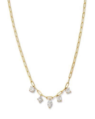 Bloomingdale's Fine Collection Bloomingdale's Fine Collection Luxe Collection Certified Lab Grown Diamond Mixed Cut Paperclip Chain Necklace in 14K Yellow Gold, 2.5 tcw