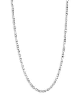 Bloomingdale's Fine Collection Bloomingdale's Fine Collection Luxe Collection Certified Lab Grown Diamond Mixed Cut Tennis Necklace in 14K White Gold, 12.0 tcw