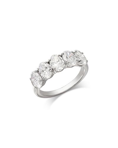 Bloomingdale's Fine Collection Bloomingdale's Fine Collection Luxe Collection Certified Lab Grown Diamond Oval Cut Ring in 14K White Gold, 2.5 tcw