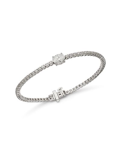 Bloomingdale's Fine Collection Bloomingdale's Fine Collection Luxe Collection Certified Lab Grown Diamond Oval Cut Tennis Bracelet in 14K White Gold, 2.0 tcw