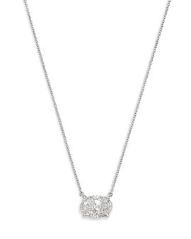 Bloomingdale's Fine Collection Bloomingdale's Fine Collection Luxe Collection Certified Lab Grown Diamond Oval Solitaire Pendant Necklace in 18K White Gold, 3.0 tcw
