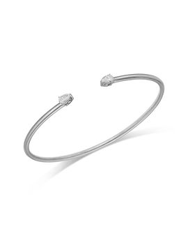 Bloomingdale's Fine Collection Bloomingdale's Fine Collection Luxe Collection Certified Lab Grown Diamond Pear Cuff Bangle Bracelet in 14K Gold, 0.50 tcw