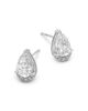 Bloomingdale's Fine Collection Bloomingdale's Fine Collection Luxe Collection Certified Lab Grown Diamond Pear Shaped Half Halo Stud Earrings in 14K White Gold, 1.50 tcw - 3