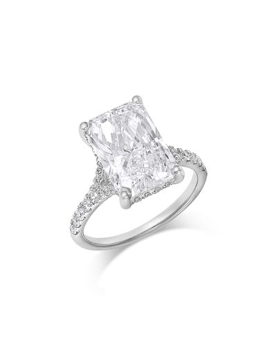 Bloomingdale's Fine Collection Bloomingdale's Fine Collection Luxe Collection Certified Lab Grown Diamond Radiant Cut Engagement Ring in 18K White Gold, 5.5 tcw