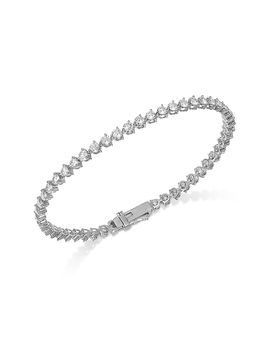 Bloomingdale's Fine Collection Bloomingdale's Fine Collection Luxe Collection Certified Lab Grown Diamond Tri Prong Tennis Bracelet in 14K White Gold, 4.0 tcw
