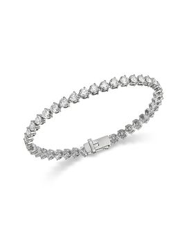 Bloomingdale's Fine Collection Bloomingdale's Fine Collection Luxe Collection Certified Lab Grown Diamond Tri Prong Tennis Bracelet in 14K White Gold, 8.0 tcw