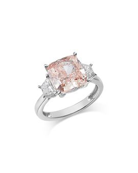 Bloomingdale's Fine Collection Bloomingdale's Fine Collection Luxe Collection Certified Lab Grown Pink & White Diamond Engagement Ring in 18K White Gold, 5.0 tcw