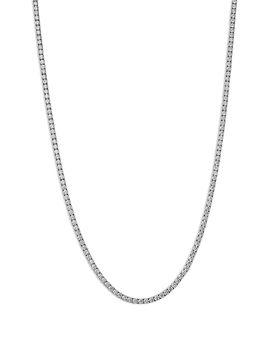Bloomingdale's Fine Collection Bloomingdale's Fine Collection Luxe Collection Diamond Four Prong Tennis Necklace in 14K White Gold, 12.0 tcw