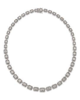 Bloomingdale's Fine Collection Bloomingdale's Fine Collection Luxe Collection Diamond Mosaic Collar Necklace in 14K White Gold, 8.0 tcw