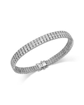 Bloomingdale's Fine Collection Bloomingdale's Fine Collection Luxe Collection Diamond Multi-Row Tennis Bracelet in 14K White Gold, 10.0 tcw
