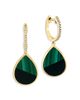 Bloomingdale's Fine Collection Bloomingdale's Fine Collection Malachite, Onyx & Diamond Tear Shape Drop Earrings in 14K Gold - 2
