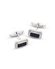 Bloomingdale's Fine Collection Bloomingdale's Fine Collection Men's Onyx & Diamond Halo Cufflinks in 14K White Gold - 1