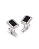 Bloomingdale's Fine Collection Bloomingdale's Fine Collection Men's Onyx & Diamond Halo Cufflinks in 14K White Gold - 2