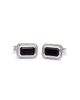 Bloomingdale's Fine Collection Bloomingdale's Fine Collection Men's Onyx & Diamond Halo Cufflinks in 14K White Gold - 3
