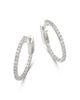 Bloomingdale's Fine Collection Bloomingdale's Fine Collection Micro-pave Diamond Inside Out Hoop Earrings in 14K White Gold, 0.5 tcw - 1